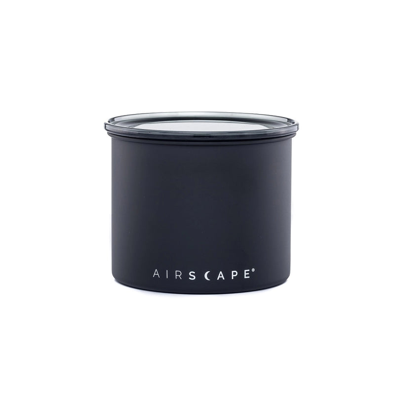 Planetary Design | Airscape | Classic and Kilo Stainless Steel Canisters - Ash - Matte Gray - Large, featuring a clear lid for monitoring contents and airtight seal for freshness.