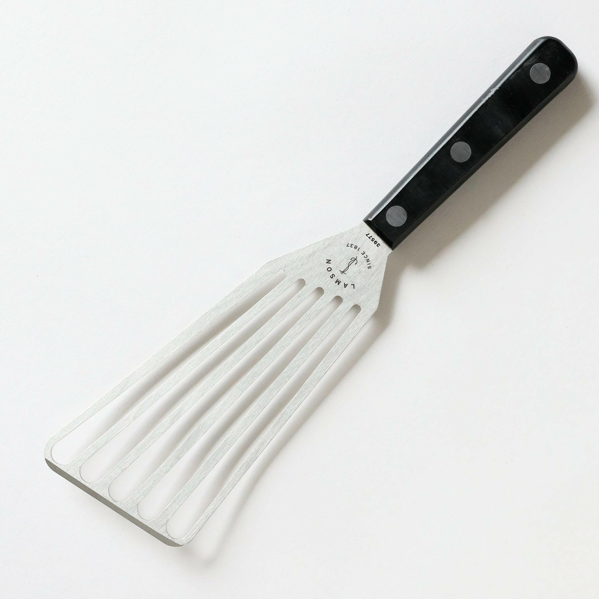 Lamson | Chef's Slotted Turner Left Walnut - (4 x 9) Inches — Athens Cooks