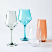 Shatterproof Tritan Outdoor Multi-Colored Wine Glasses.