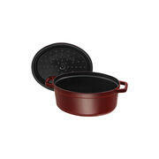 Staub | Coq Au Vin Cocotte 5.75 QT - Basil, cast iron pot with self-basting spiked lid, ideal for slow-cooking and presenting meals from kitchen to table.