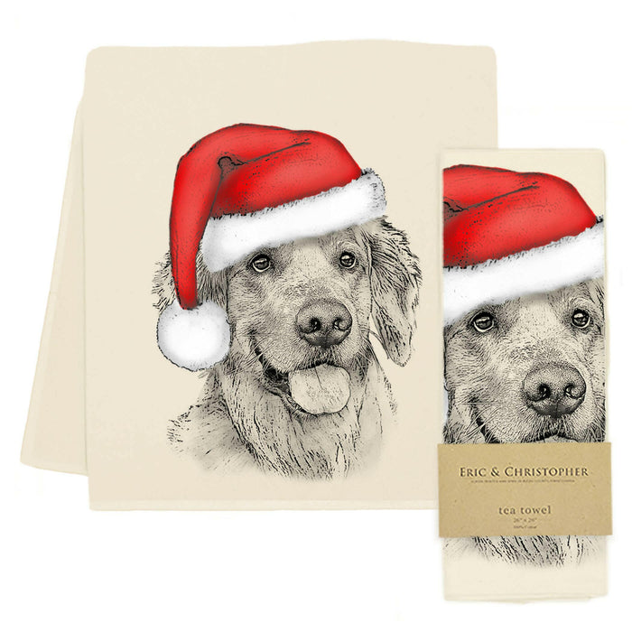 Eric and Christopher | Santa Golden Tea Towel.