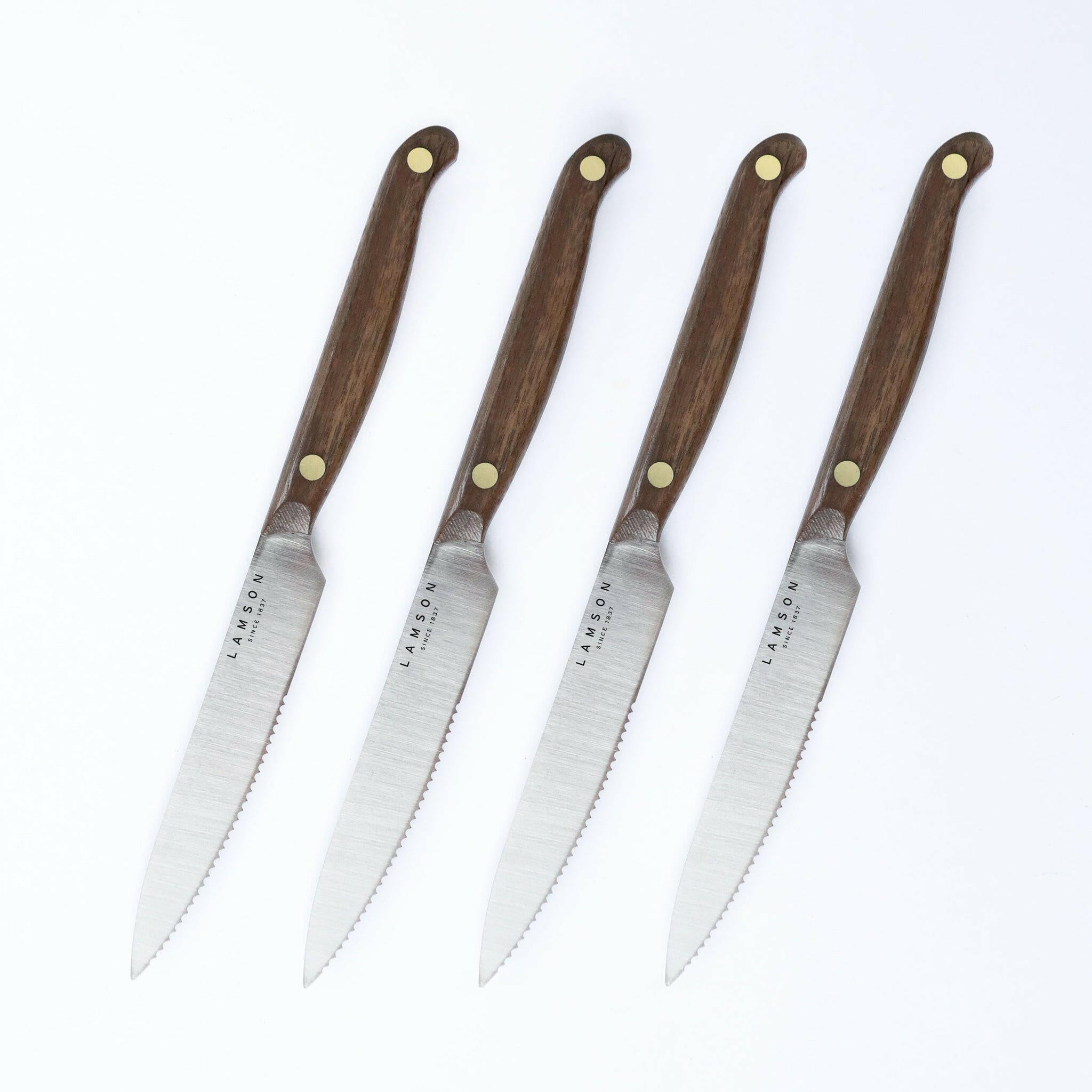 Lamson 5" Vintage Fine Edge Walnut Steak Knives, Set of 4 - Thumbnail 4