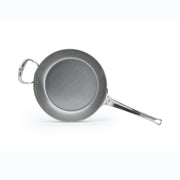 de Buyer | Mineral B PRO Carbon Steel Fry Pan - 12 with handles, ideal for high-temperature cooking and naturally non-stick, embodying French quality and durability.