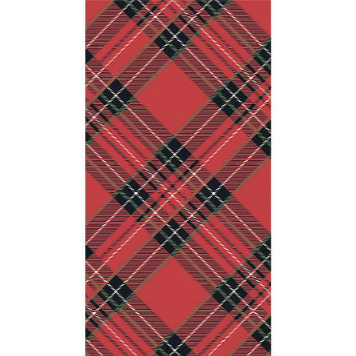 Red Plaid Guest Napkin - Pack of 16.