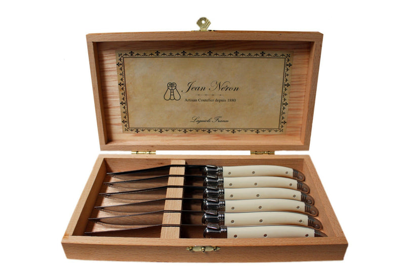 Laguiole | Ivory Knives in Presentation Box | Set of 6.