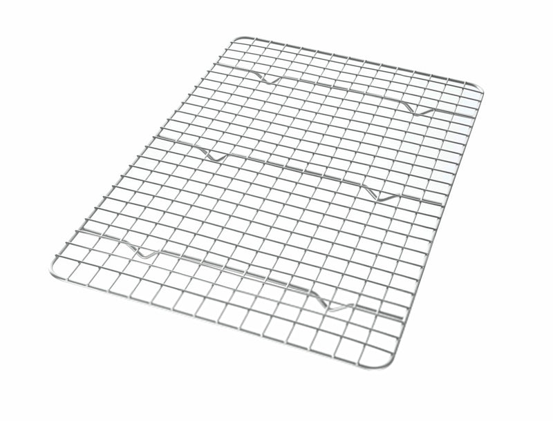 USA Pan | Jelly Roll Pans and Racks - Jelly Roll Baking Rack, showcasing a durable aluminized steel pan with a corrugated design for even heat distribution and easy release.