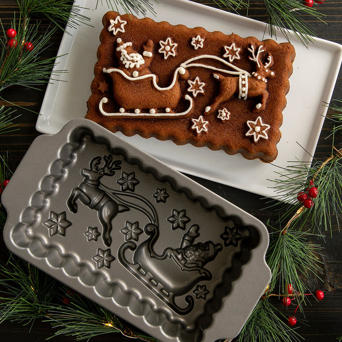 King Arthur Baking Santa's Sleigh Loaf Pan - 10¼ x 2¾x 5¾
