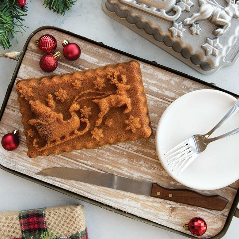 Nordic Ware | Santa's Sleigh Loaf Pan.