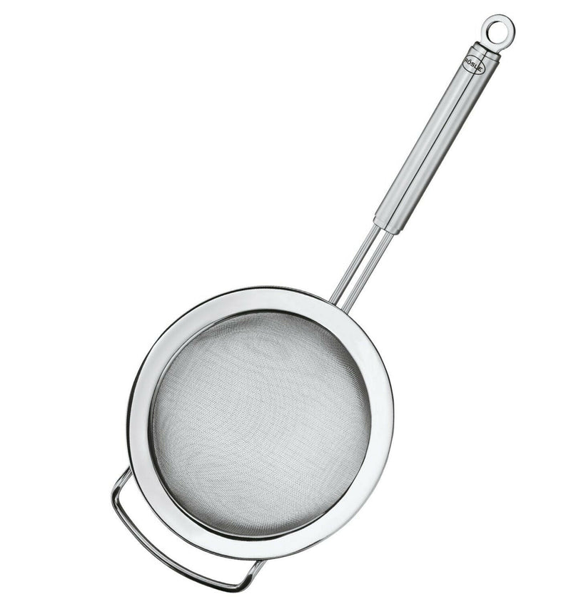 Rösle Fine Mesh Kitchen Strainers - Large, 9.5, ideal for straining and sifting, made from 18-10 stainless steel. Dishwasher safe for easy cleaning.