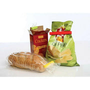 Twixit! Bag Clips - Set of 8 displayed with various snack bags, illustrating their use in keeping food fresh and organized. Ideal for kitchen and pantry storage.