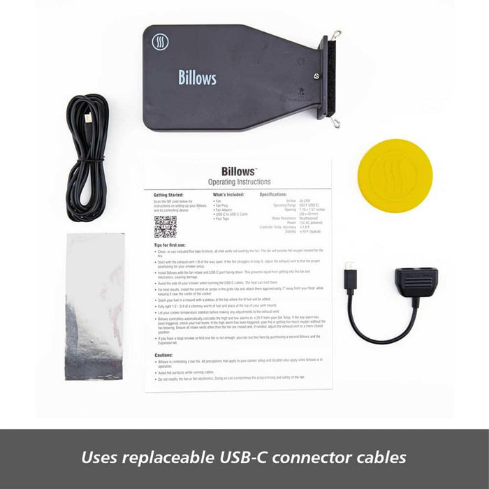 ThermoWorks | Billows BBQ Temperature Control Fan Kit.