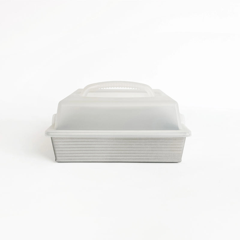 USA Pan | Cake Pans - 12 in Round with Americoat® nonstick coating, featuring a unique ridged texture for even baking and easy release, ideal for any kitchen.