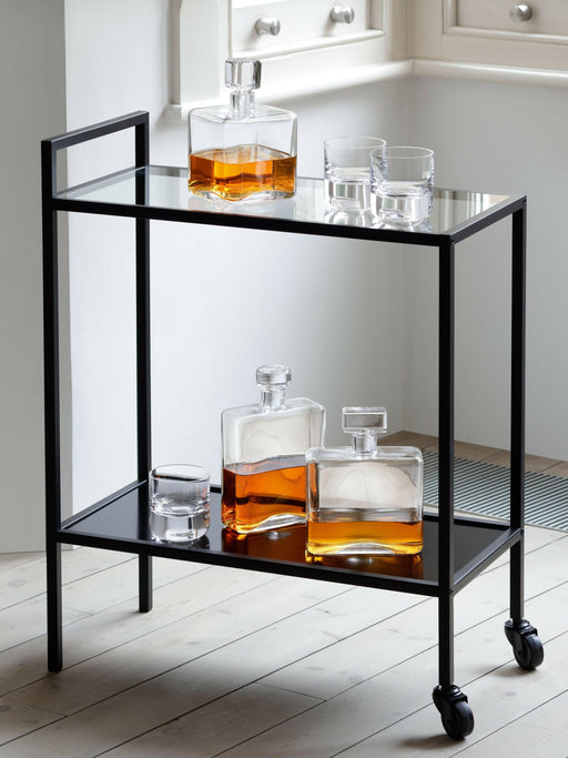 LSA International Cask Whiskey Glasses + Decanter set, featuring geometric designs, ideal for enhancing whisky enjoyment, showcased as part of Athens Cooks' curated barware collection.