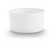 Pillivuyt | Classic Pleated Souffle Dishes - Single, showcasing thin walls for even baking, perfect for generous individual portions in high-quality porcelain.