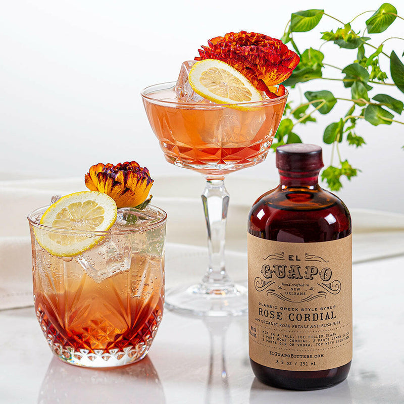 El Guapo | Craft Cocktail Syrups - Almond Orgeat bottle, ideal for enhancing cocktails and mocktails with nutty flavor, featured in Athens Cooks' curated barware collection.