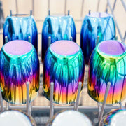 Ahimsa | Stainless Steel Kids Dishes - Fork + Spoon Set - Classic, featuring durable, stackable, dishwasher-safe utensils promoting healthy eating for children, designed by a pediatrician-mom.