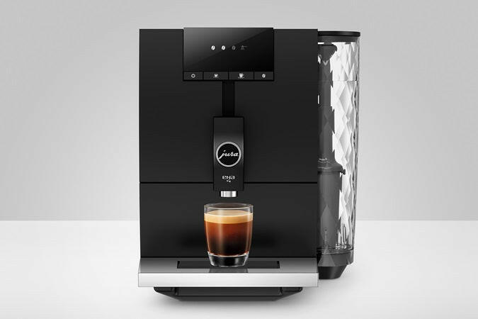 Jura | ENA4 - Fully Automatic Coffee Machine, showcasing its compact design and simple one-button operation, ideal for brewing exceptional coffee with ease.