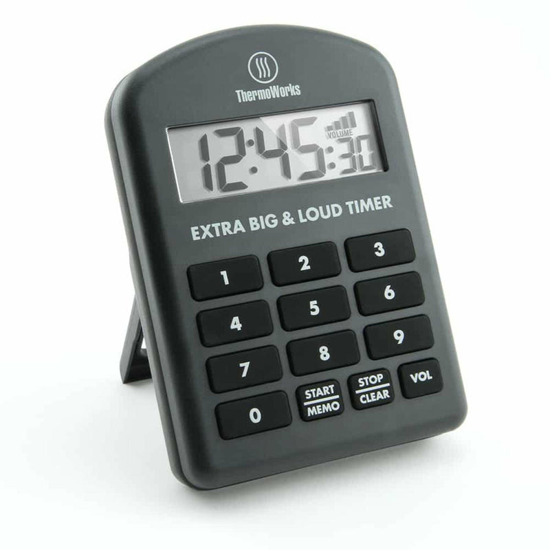Large Wireless Timer ThermoWorks | Extra Big & Loud Timer - Charcoal — Athens Cooks