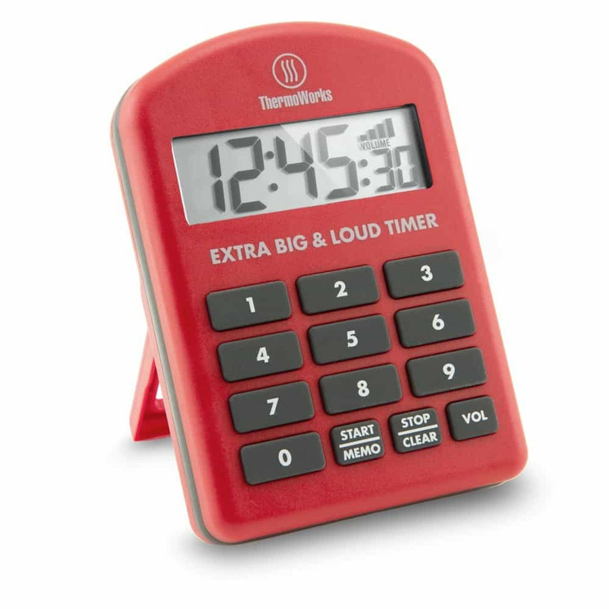 Large Wireless Timer ThermoWorks | Extra Big & Loud Timer - Red — Athens Cooks