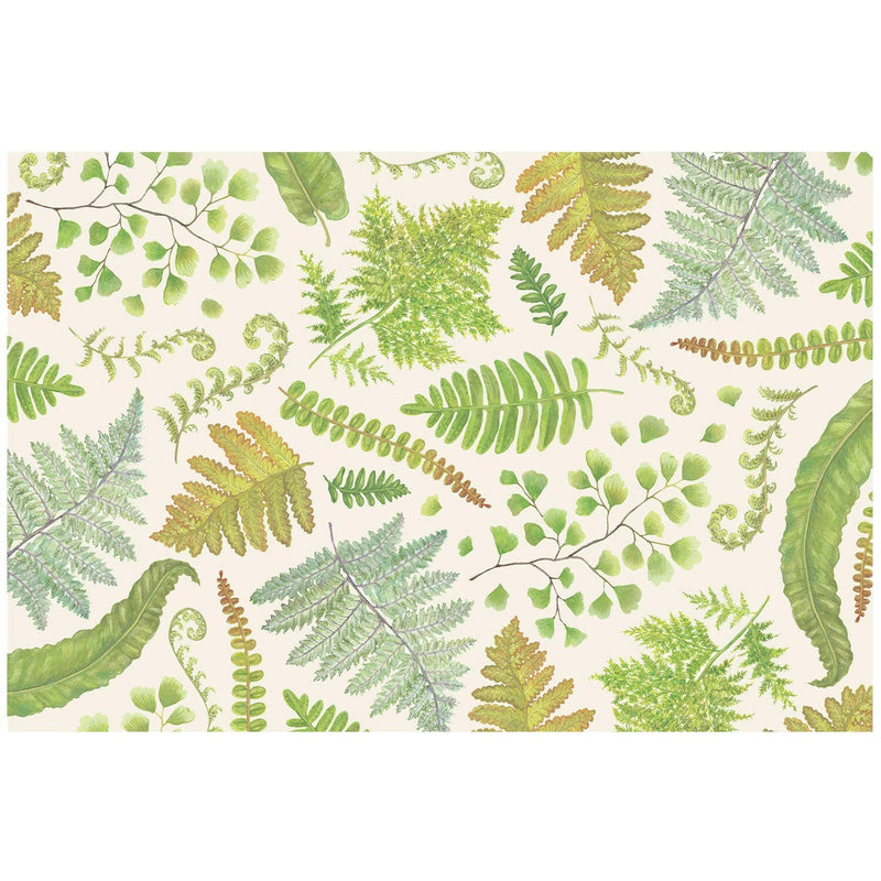 Hester & Cook | Fern Collection Placemat features lush fern fronds, bringing a serene woodland charm to your table setting, perfect for any gathering.