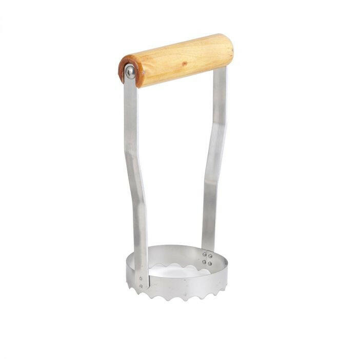 Harold Imports | Food Choppers - Deluxe Tooth Edge, featuring a sturdy stainless steel chopping ring and wide handle for safe, versatile kitchen preparation tasks.