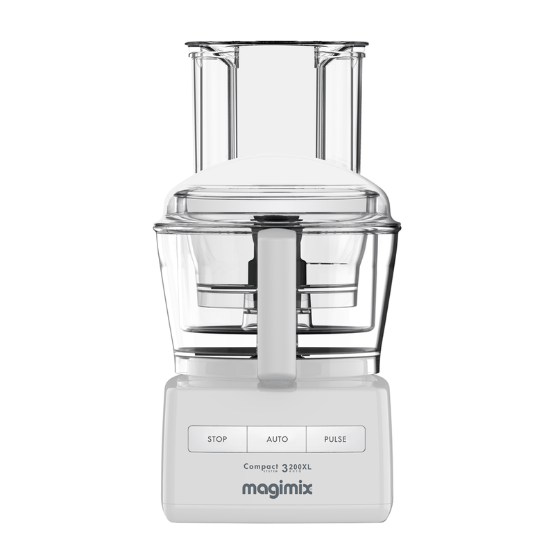 Magimix | Food Processors - 4200 | 14 Cup - White, featuring a 3-in-1 bowl design, Sabatier blades, and energy-efficient motor, ideal for versatile kitchen tasks.