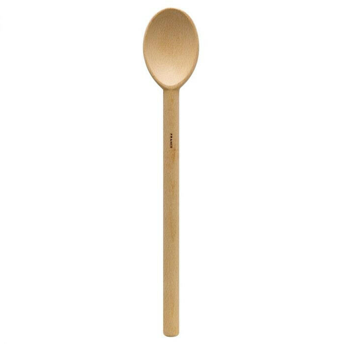 Harold Imports | French Beechwood Spoons - 17 Deluxe Heavyweight, ideal for mixing dense mixtures, crafted in France, perfect for versatile kitchen use without scratching surfaces.