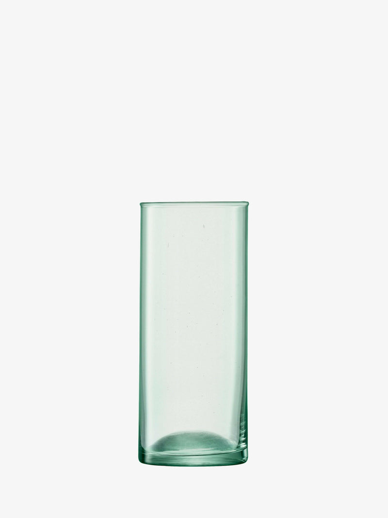 LSA International Canopy Highball Glass, 9oz, from the sustainably crafted Canopy Carafe + Glassware Collection, featuring unique air bubbles, exemplifying eco-friendly design.