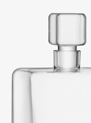 LSA International Cask Whiskey Glasses + Decanter set features geometric, mouth-blown tumblers and a decanter, perfect for whisky enthusiasts and enhancing home bars.