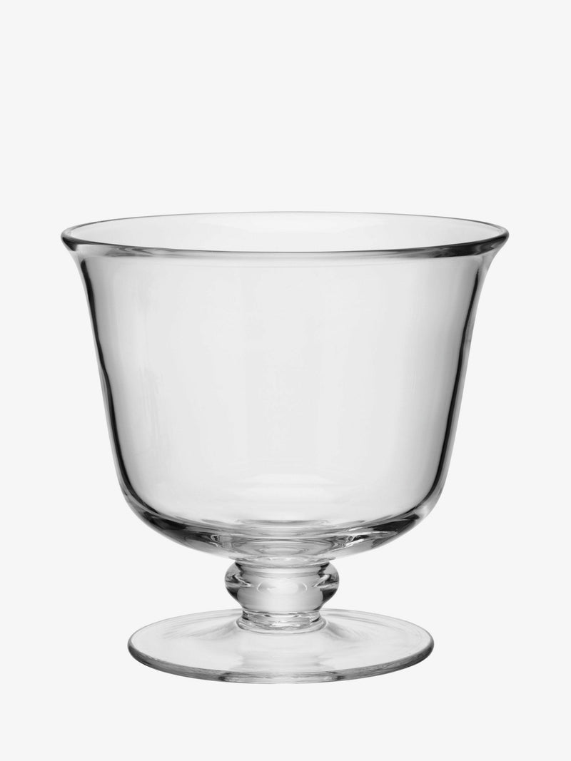 LSA International Tall Comport, 8.75in W x 8in H, mouth-blown glass with flared shape and rounded stem, perfect for serving desserts or fresh fruit.