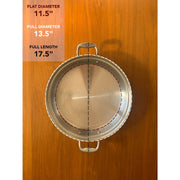 Heritage Steel Stock Pot with lid, ideal for large-scale cooking, featuring high sides for submersion during simmering, perfect for soups and stews.