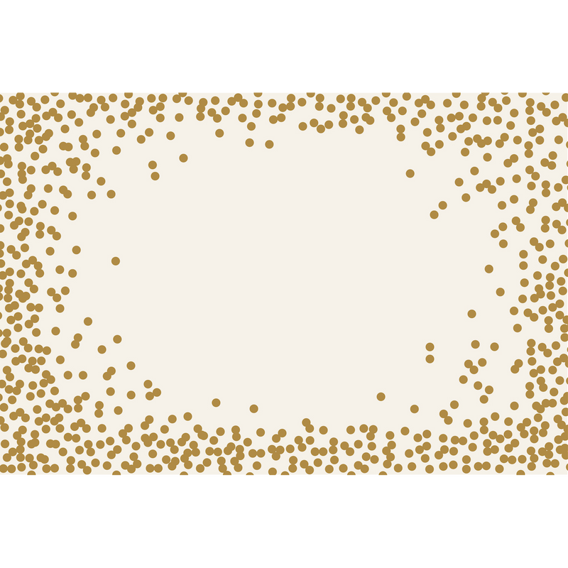 Hester & Cook | Gold Celebration Collection - Gold Confetti Runner, featuring luxurious foil accents, perfect for adding sophistication to festive occasions.