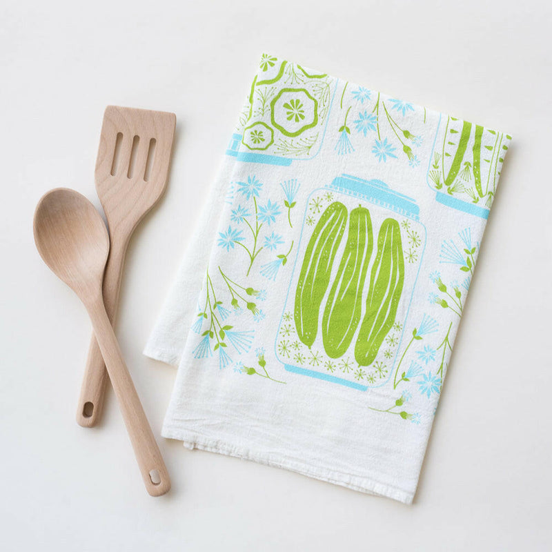HAZELMADE | Pickles + Petals Tea Towel.