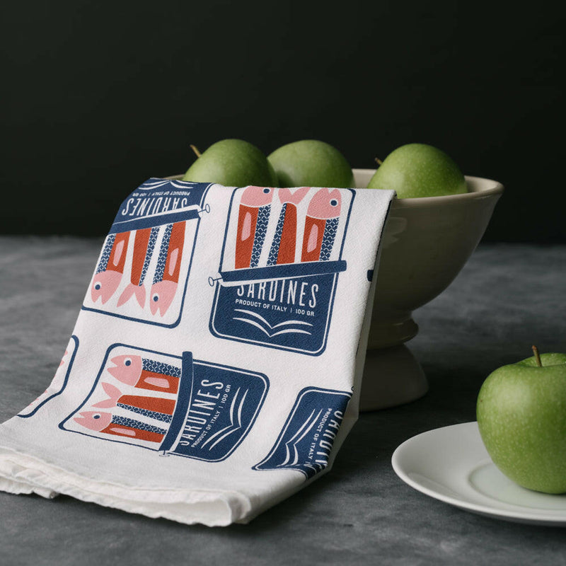 HAZELMADE | Sardines Tea Towel.