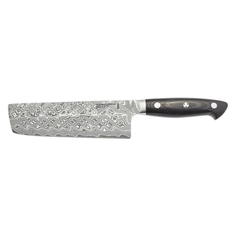 Zwilling | Kramer Damascus Knife Collection – 12 Double Cut Honing Steel featuring a wide blade and Chevron Damascus pattern, designed for precision and balance.