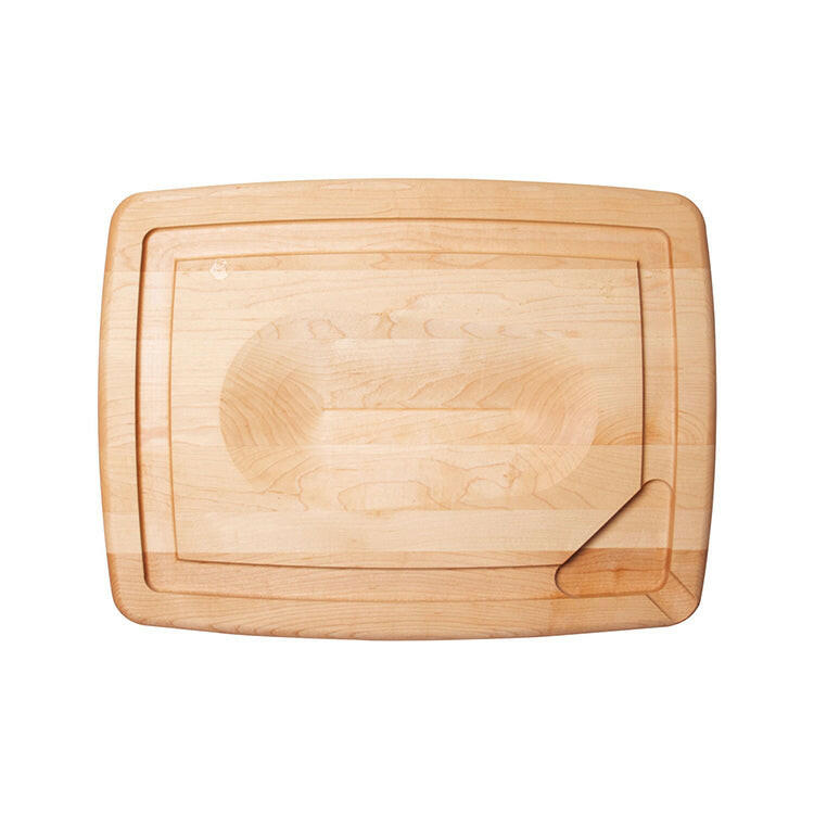 J.K. Adams Maple Reversible Pour Spout Carving Board, large size, featuring a well for easy carving and juice groove, ideal for versatile kitchen tasks.