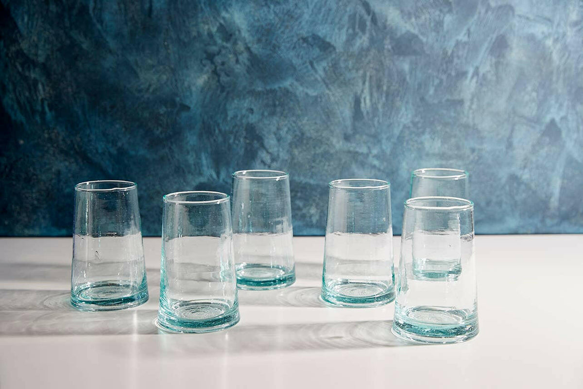 Moroccan Cone Clear Glassware, Large