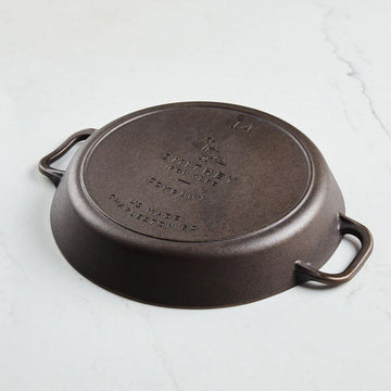 Smithey Cast Iron 11 Deep Skillet with Glass Lid