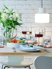 LSA International Otis Glassware Collection Champagne Flute features a cylindrical bowl with an angular profile, hand-crafted stem, and fire-polished rim for a sophisticated touch.