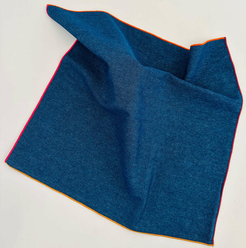 Tisch New York | Denim + Pink Napkins (Set of 4).
