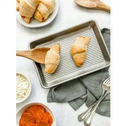 USA Pan | Sheet Pans - Half Sheet Pan designed for toaster ovens, featuring a nonstick surface and fluted design for optimal baking performance.