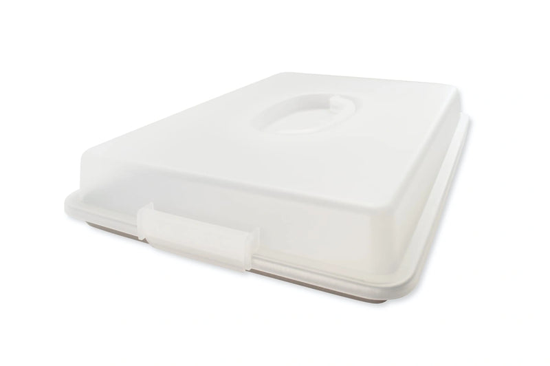 USA Pan | Sheet Pans - Half Sheet Pan, designed for toaster ovens, features a fluted design and nonstick Americoat® coating for easy release and cleanup. Ideal for baking and roasting.