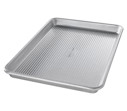 USA Pan | Sheet Pans - Half Sheet Pan, ideal for toaster ovens, features a fluted design and nonstick coating, perfect for baking cookies and roasting vegetables.