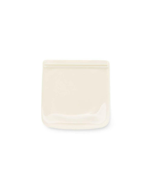 W&P Silicone Reusable Bag, 10oz Charcoal, made from pure silicone, features curved corners and a clear front for content visibility, ideal for versatile food storage.