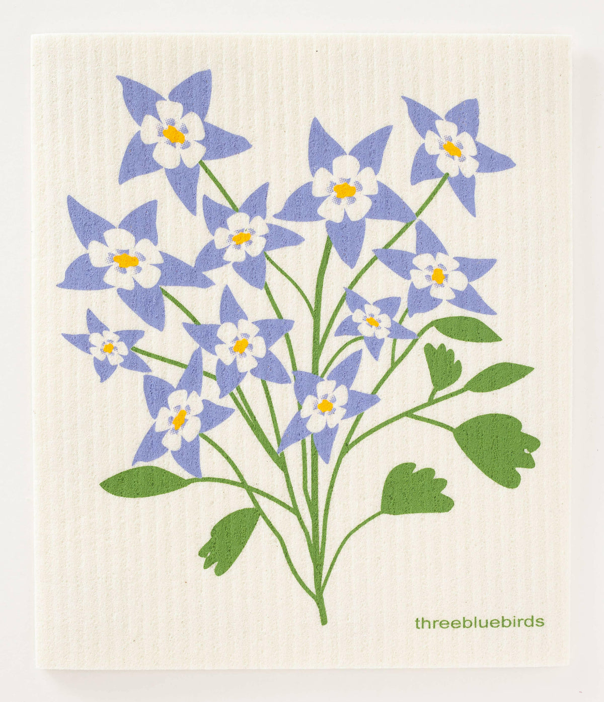 Three Bluebirds Swedish Dishcloths | Swedish Dishcloths - Columbine Fl ...