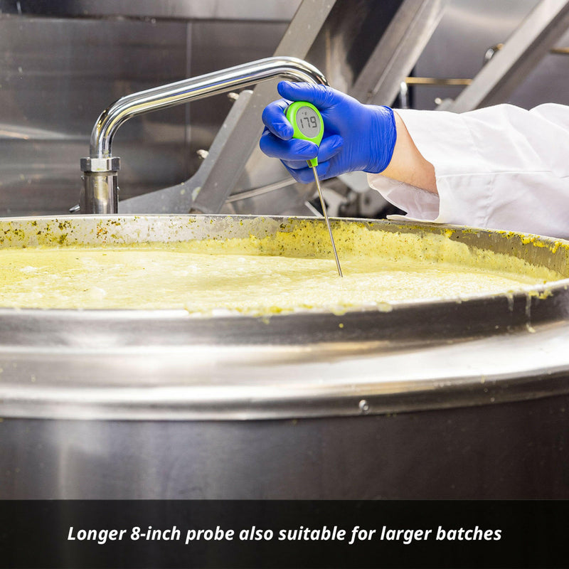 ThermoWorks | ThermoPop 2 Thermometer - Pink, featuring an ergonomic design, auto-rotating backlit display, and waterproof build, ideal for precise, quick temperature readings in kitchen settings.