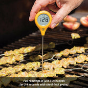 ThermoWorks | ThermoPop 2 Thermometer - Pink: Ergonomic, waterproof digital thermometer with auto-rotating display for accurate, fast readings. Ideal for cooking and kitchen use.