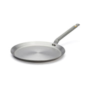 de Buyer | Mineral B Carbon Steel Crepe + Tortilla Pan - 10.25, crafted from carbon steel, features a smooth surface ideal for cooking crepes and tortillas.