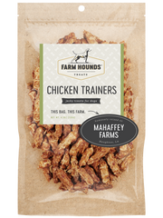 Farm Hounds | Training Treats - Beef package with a dog standing on hind legs, highlighting premium, ethically sourced, nutrient-rich dog rewards.
