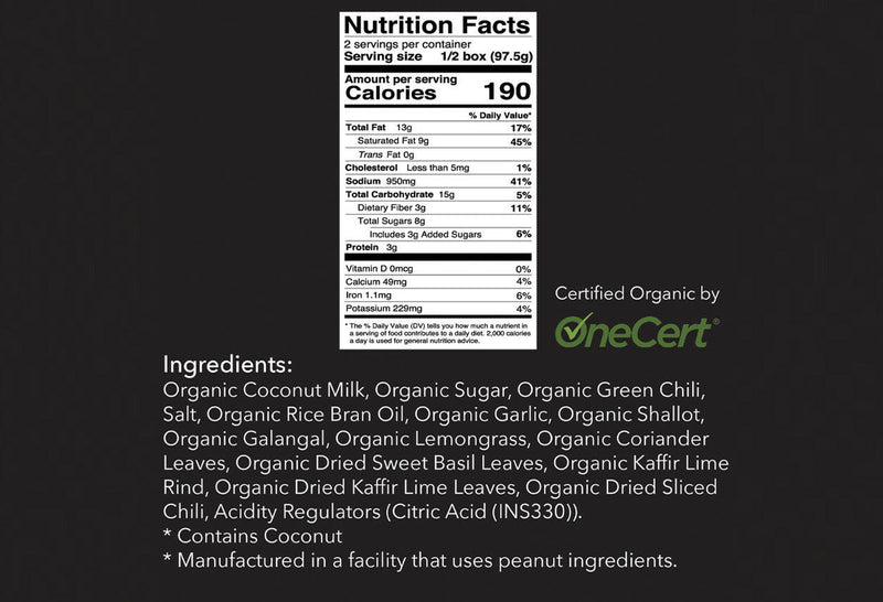 Thai for Two | Cooking Kit - Green Curry includes organic ingredients in a reusable bag, perfect for creating authentic Thai flavors at home.